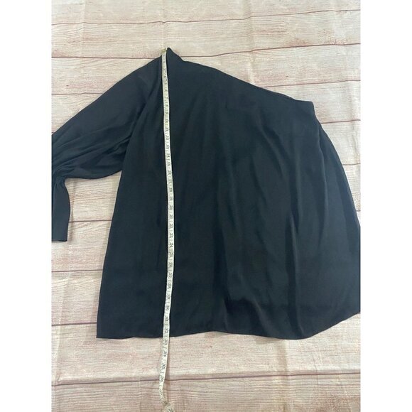 Eloquii Black One Sleeve Women's Casual Blouse - 18 - Picture 2 of 12